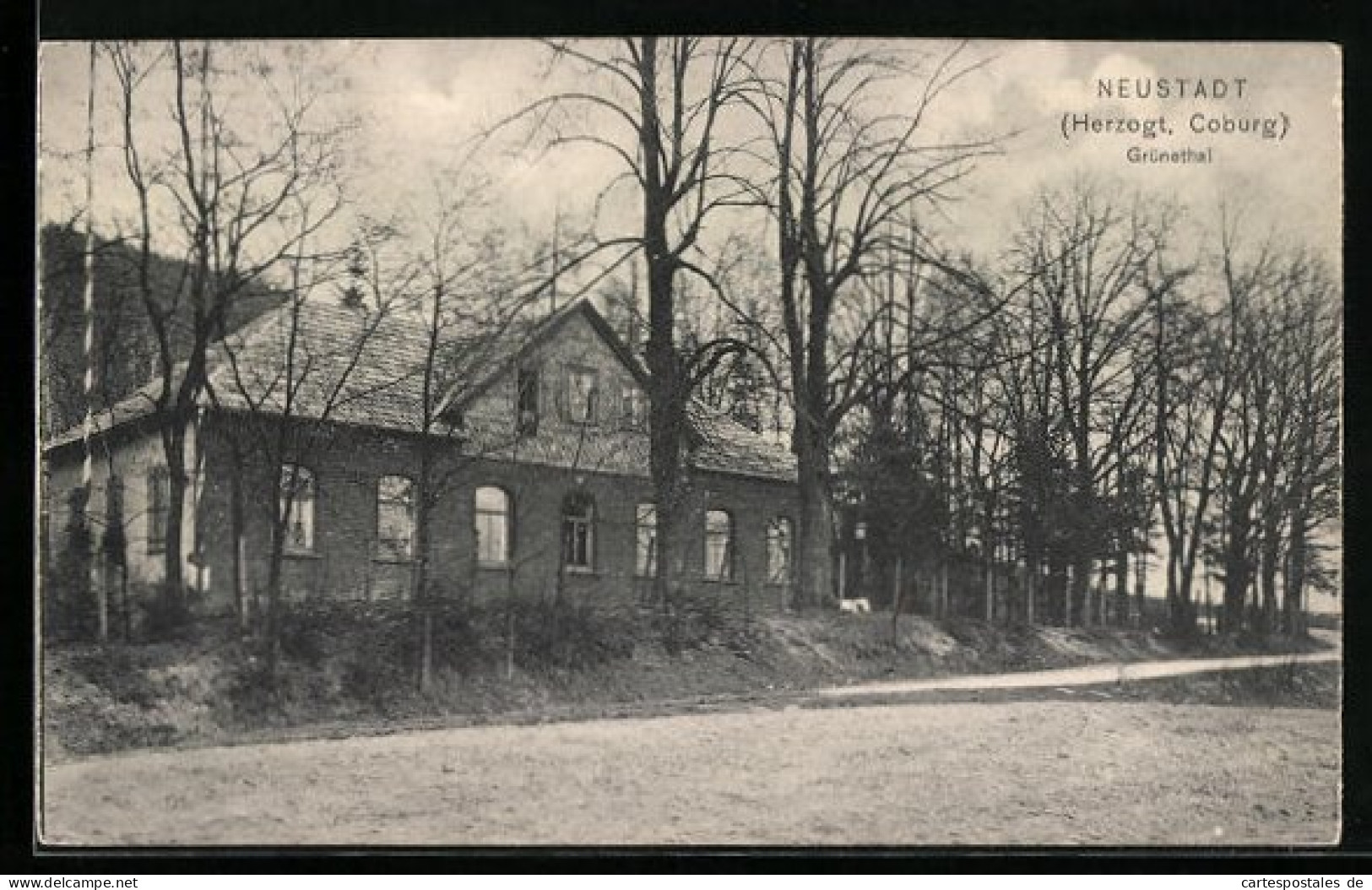 AK Neustadt B. Coburg, Partie Am Gasthof Grünethal  - Coburg