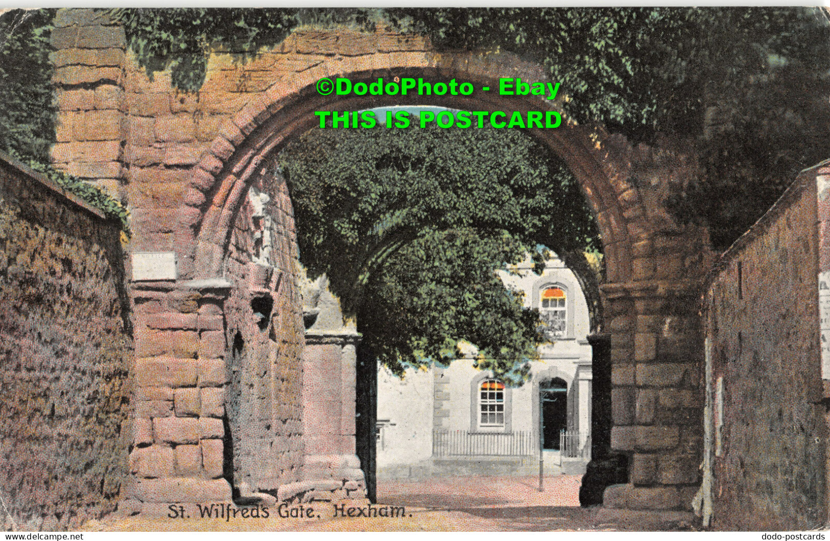 R453373 St. Wilfreds Gate. Hexham. Fine Art Post Cards. Christian Novels Publish - World