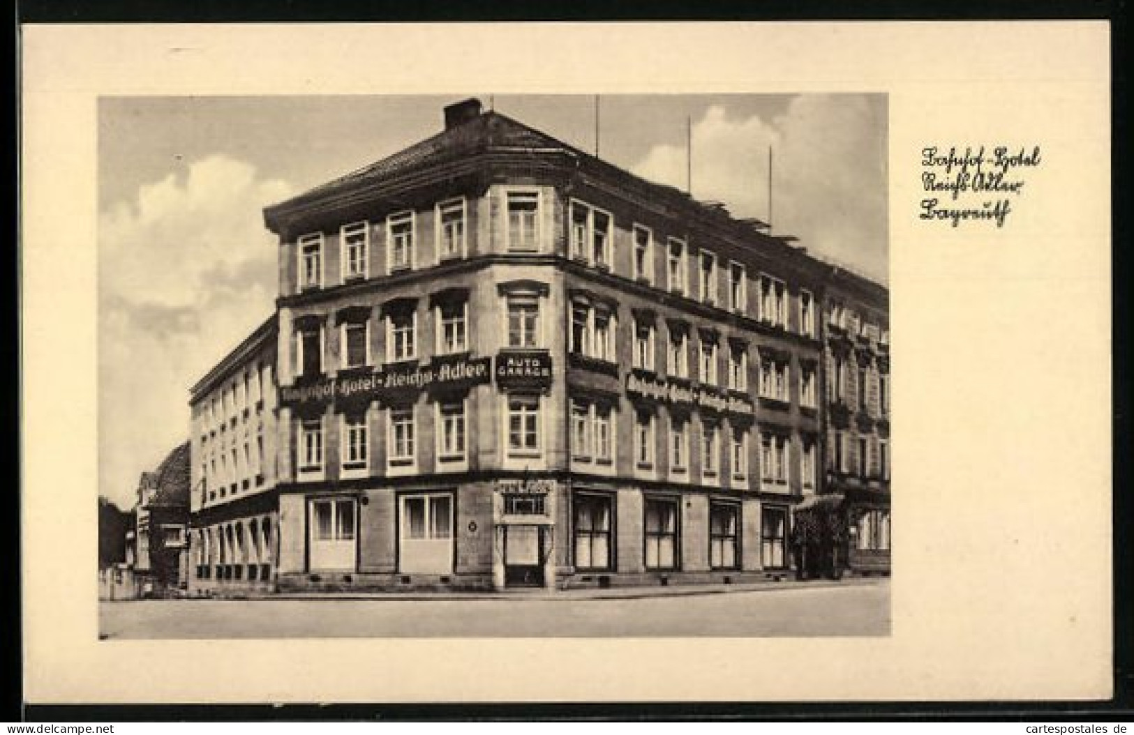 AK Bayreuth, Bahnhof-Hotel Reichs-Adler Von Der Strasse Gesehen  - Bayreuth