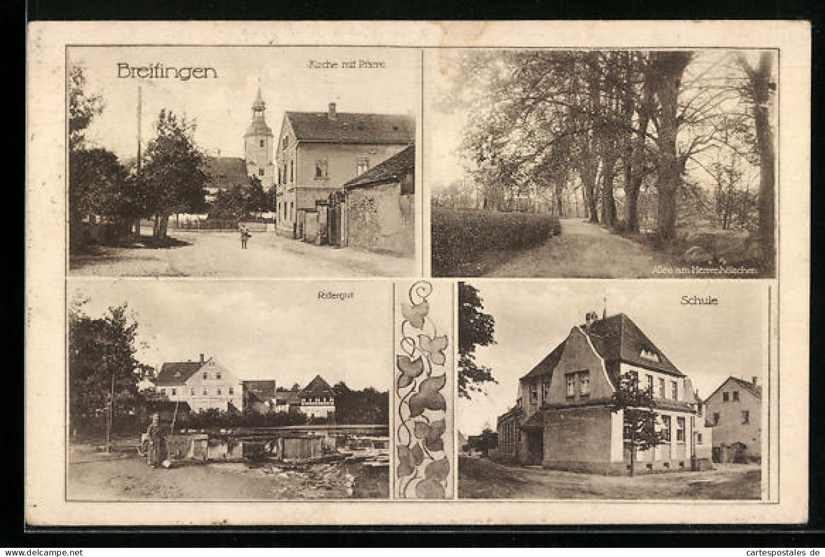 AK Breitingen, Kirche Mit Pfarrei, Rittergut, Schule  - Other & Unclassified