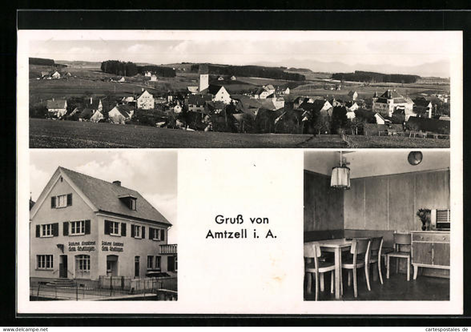 AK Amtzell I. A., Gasthaus Schellinger, Ortsansicht  - Other & Unclassified