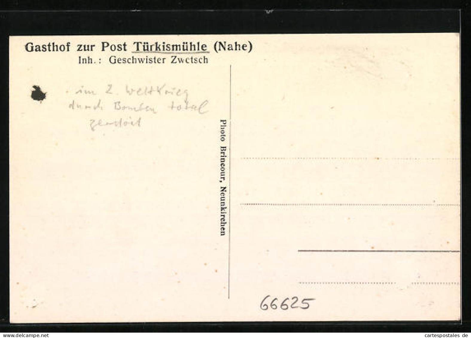 AK Türkismühle /Nahe, Gasthof Zur Post  - Autres & Non Classés