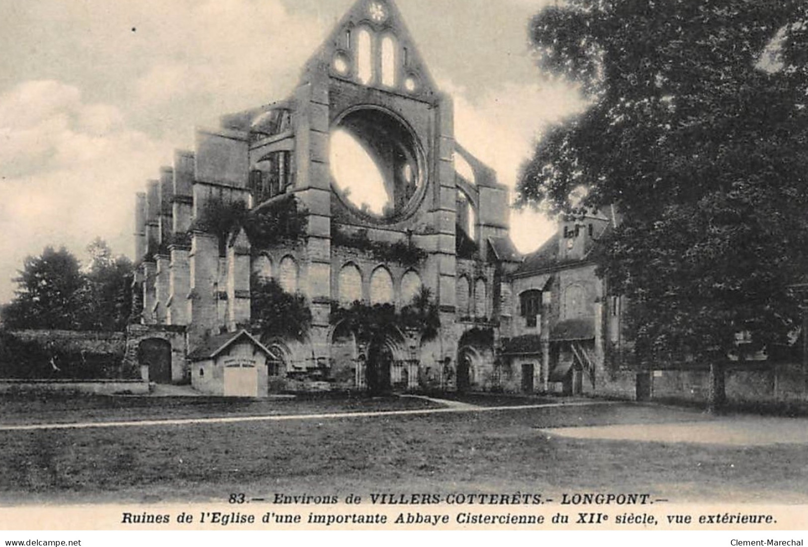 LONGPONT : Ruines De L'eglise D'une Importante Abbaye Cistercienne Du XIIe Siecle Vue Exterieure - Tres Bon Etat - Other & Unclassified