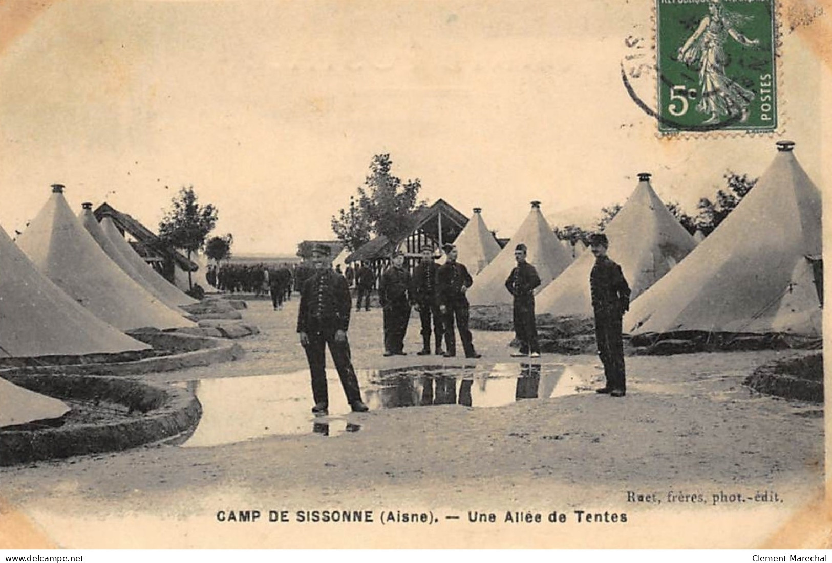 CAMP DE SISSONNE : Une Allée De Tentes - Etat - Sissonne