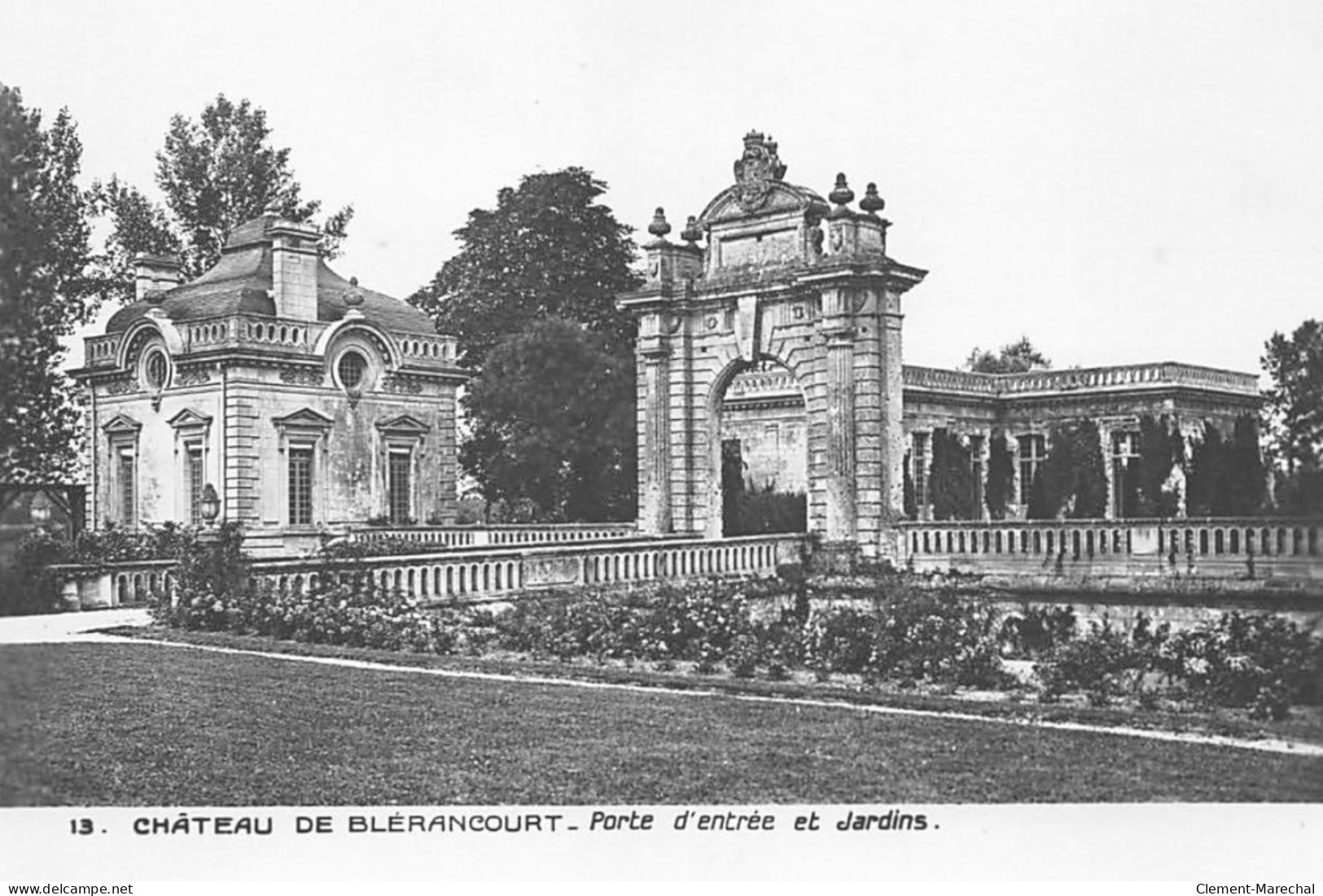 AISNE : Chateau De Blerancourt Porte D'entrée Et Jardins - Tres Bon Etat - Other & Unclassified