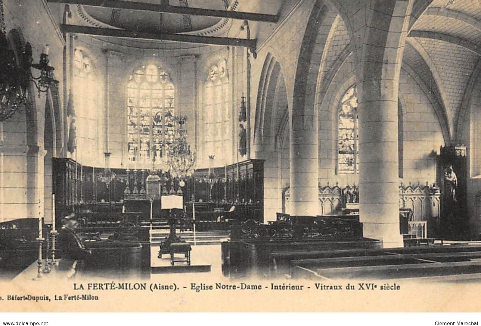 LA FERTE-MILON : Eglise Notre-dame Interieur Vitraux Du XVIe Siecle - Tres Bon Etat - Other & Unclassified