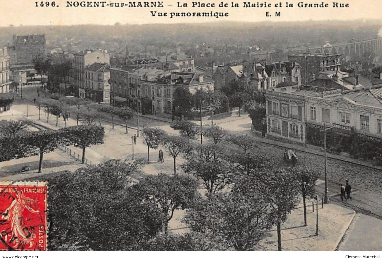 NOGENT-sur-MARNE : La Place De La Mairie Et La Grande Rue Vue Panoramique - Tres Bon Etat - Nogent Sur Marne
