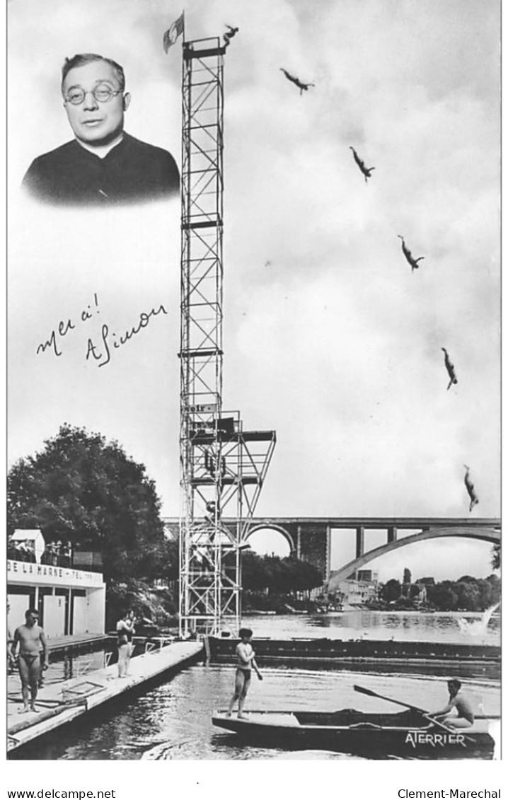 NOGENT-sur-MARNE : L'abbé Robert Simon (le Curé-volant) Plonge De 35metres - Etat - Nogent Sur Marne