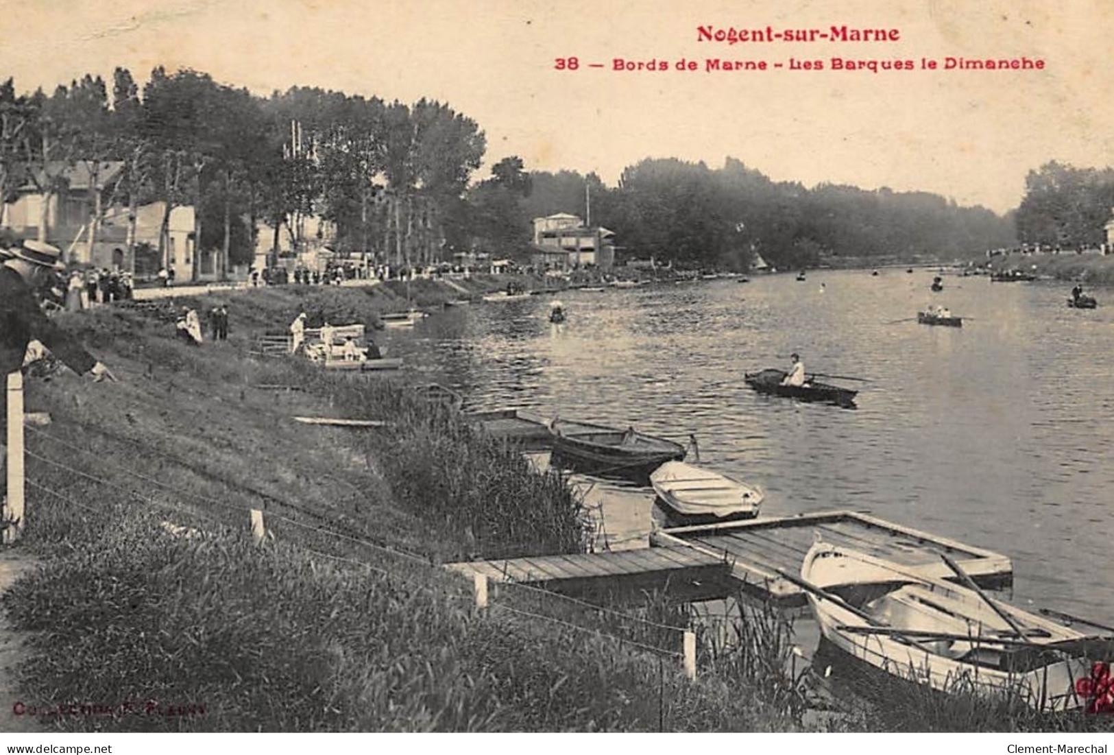 NOGENT-sur-MARNE : Bords De Marne, Les Barques Le Dimanche - Tres Bon Etat - Nogent Sur Marne
