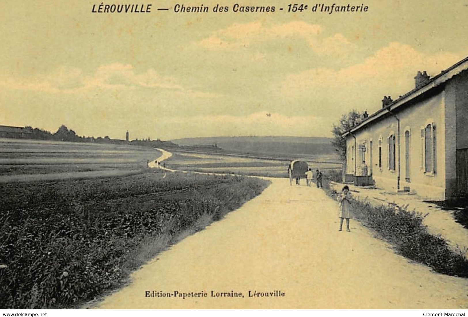 LEROUVILLE : Chemin Des Casernes 154e D'infanterie - Tres Bon Etat - Other & Unclassified