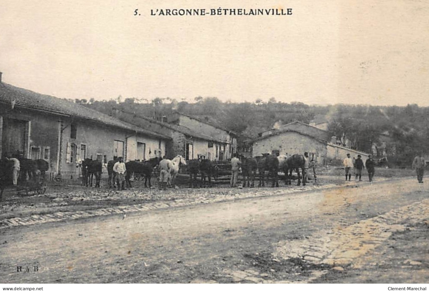 BETHELAINVILLE : Chevaux, Personnages - Tres Bon Etat - Andere & Zonder Classificatie