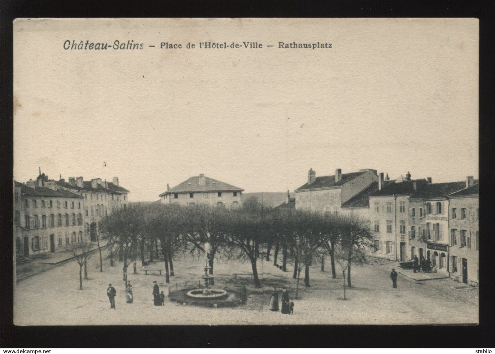 57 - CHATEAU-SALINS - PLACE DE L'HOTEL DE VILLE - CAFE DE LORRAINE - Chateau Salins