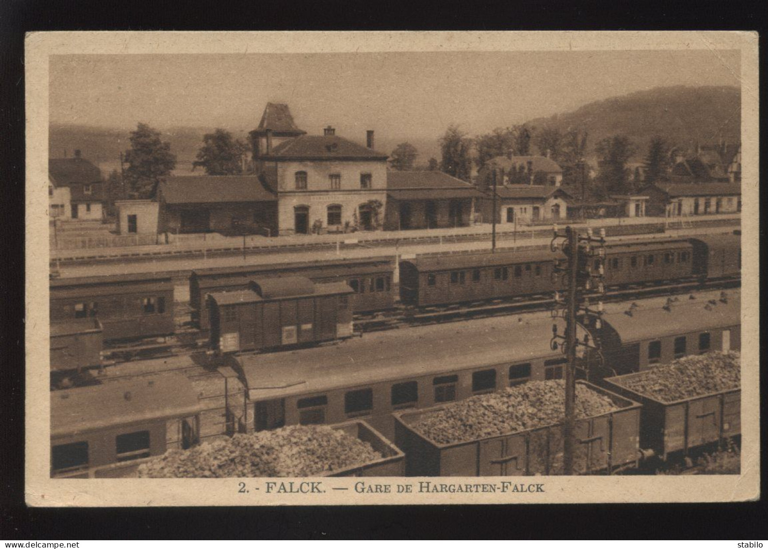 57 - FALCK - GARE DE CHEMIN DE FER DE HARGARTEN-FALCK - TRAINS - Andere & Zonder Classificatie