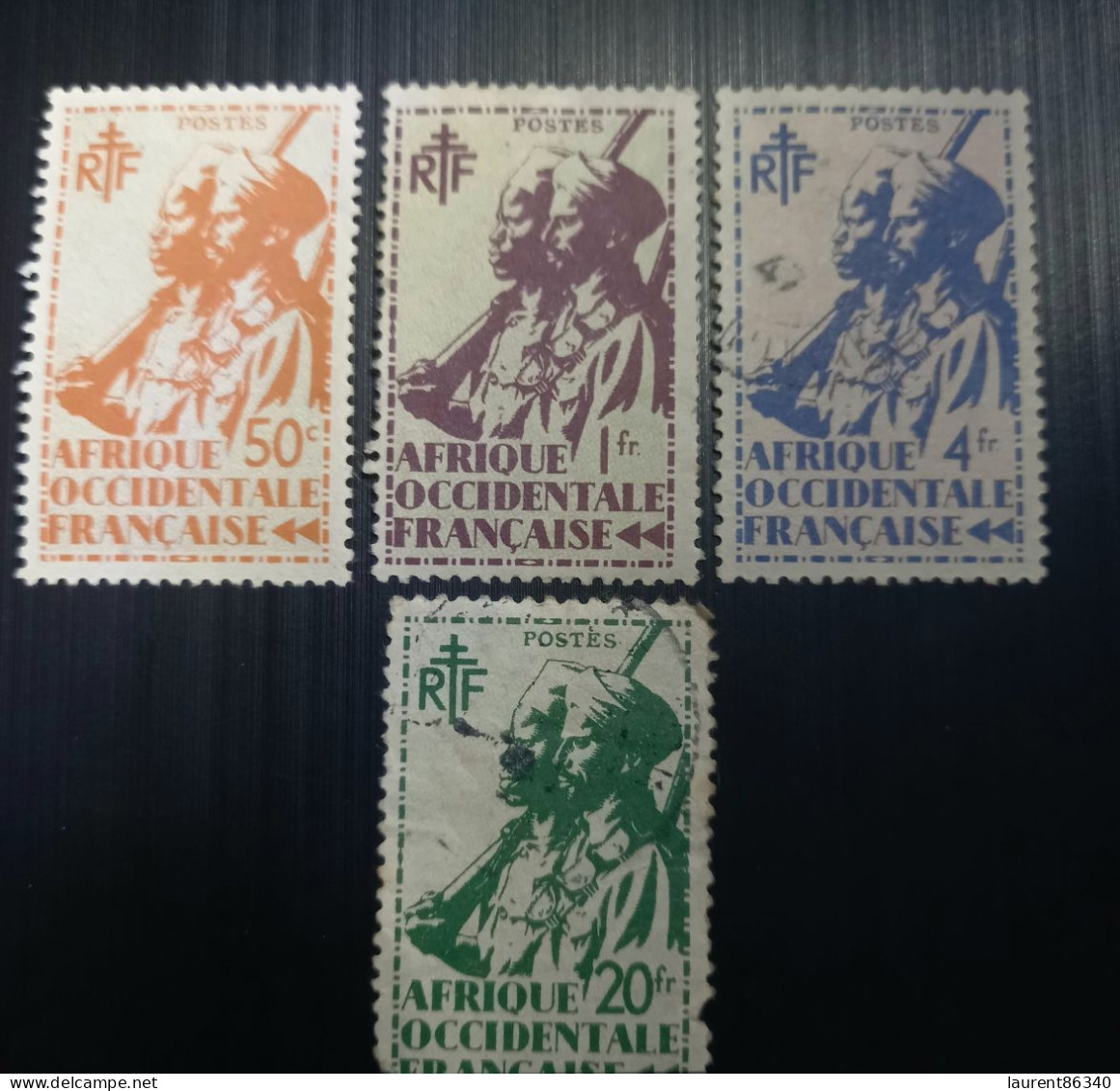 Afrique Occidentale Française  1945 Colonial Soldiers – Type Tirailleur Sénégalais Et Cavalier Maure Lot 2 - Ungebraucht