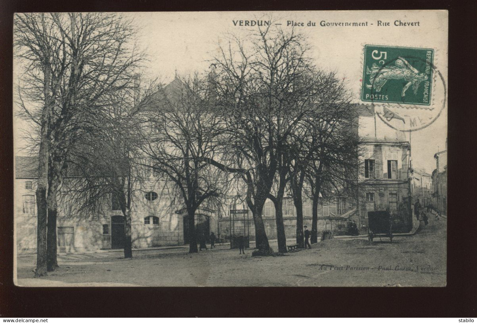 55 - VERDUN - PLACE DU GOUVERNEMENT - RUE CHEVERT - EDITEUR PAUL GAROT - Verdun