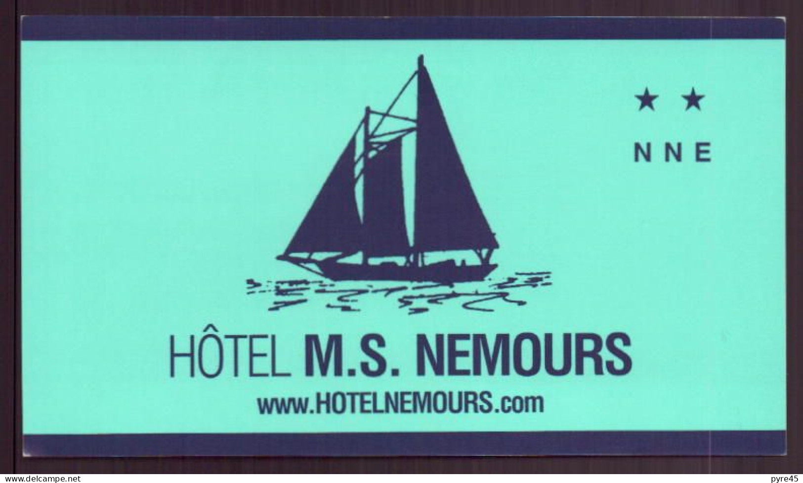CARTE PUBLICITAIRE HOTEL M.S. NEMOURS A RENNES - Visiting Cards