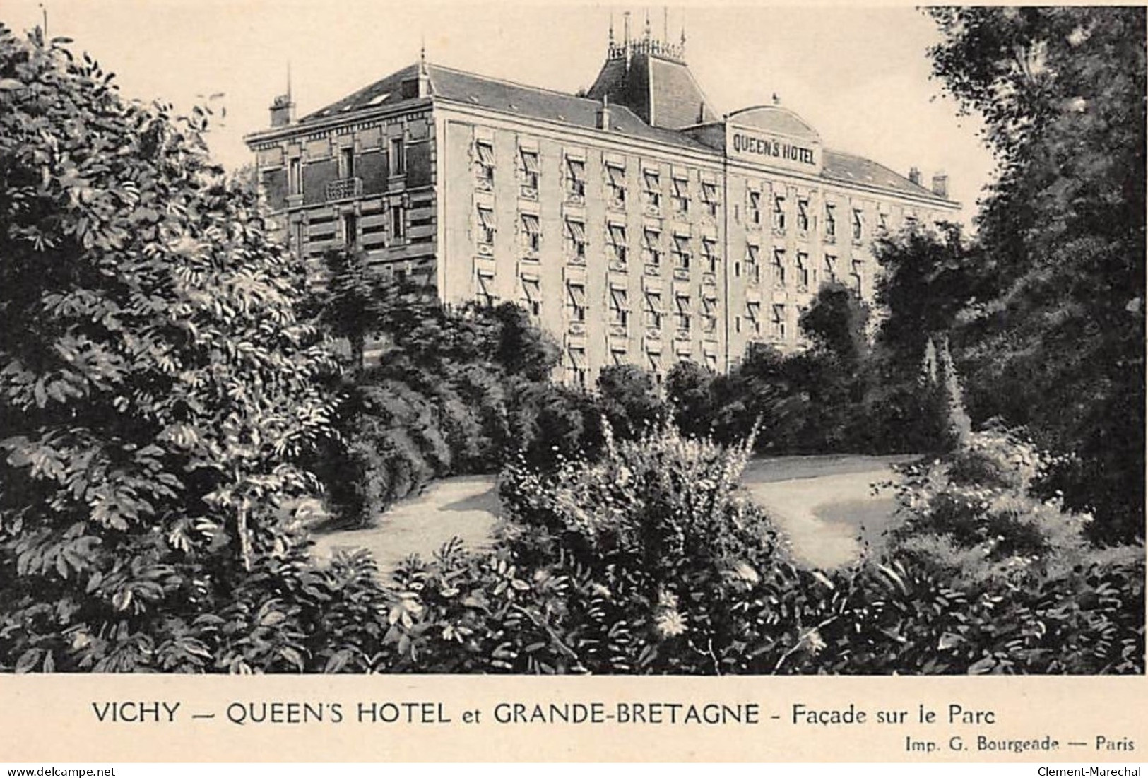 VICHY : Queens Hotel Et Grande-bretagne Facade Sur Le Parc - Tres Bon Etat - Vichy