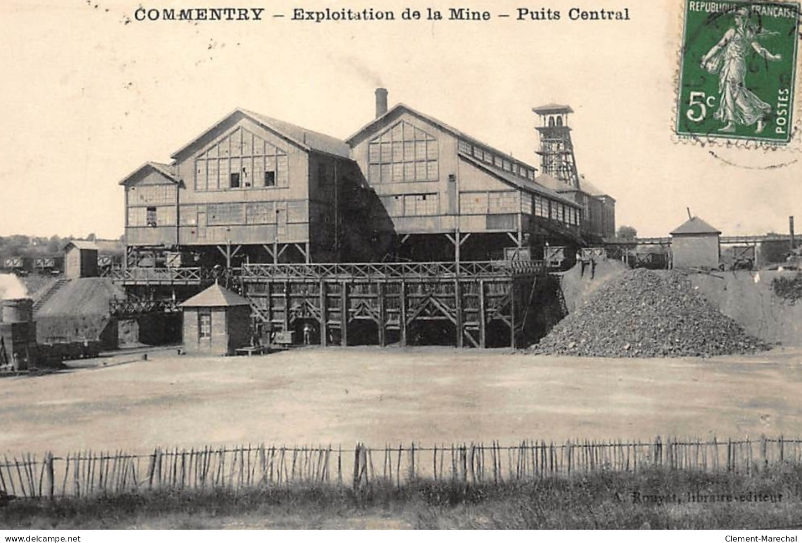 COMMENTRY : Exploitation De La Mine Puits Central - Etat - Commentry