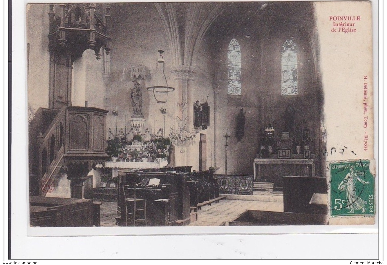 POINVILLE : Intérieur De L'eglise - Tres Bon Etat - Autres & Non Classés