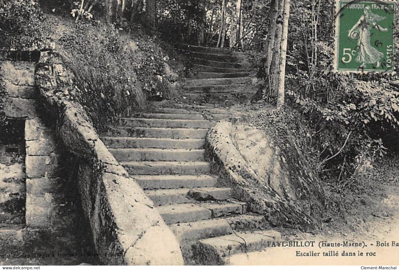 FAYL-BILLOT : Bois Banal Escalier Taillé Dans Le Roc - Tres Bon Etat - Fayl-Billot