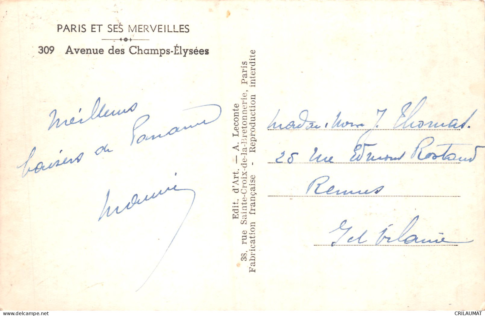 75-PARIS AVENUE DES CHAMPS ELYSEES-N°5148-F/0133 - Champs-Elysées