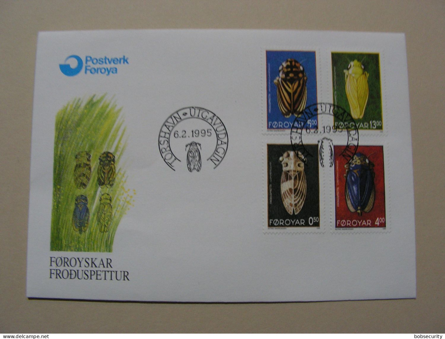 Faröre FDC Insekten 1995 - Féroé (Iles)