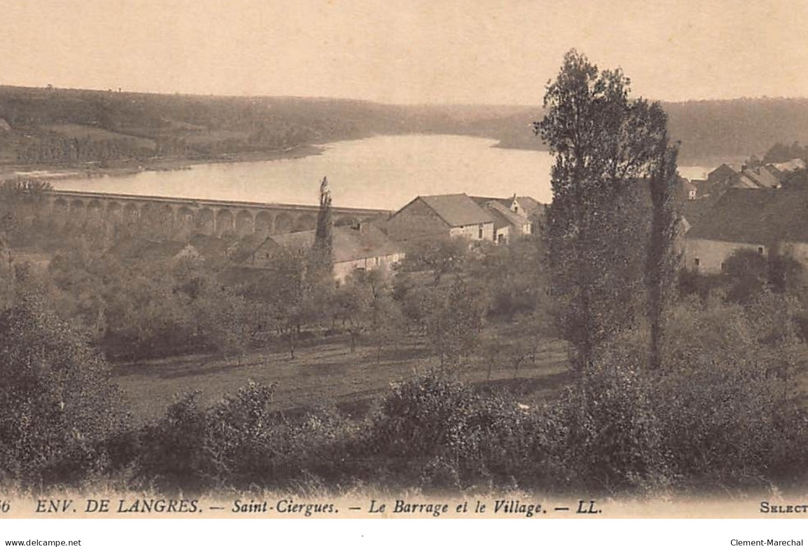 SAINT-CIERGUES : Le Barrage Et Le Village - Tres Bon Etat - Autres & Non Classés