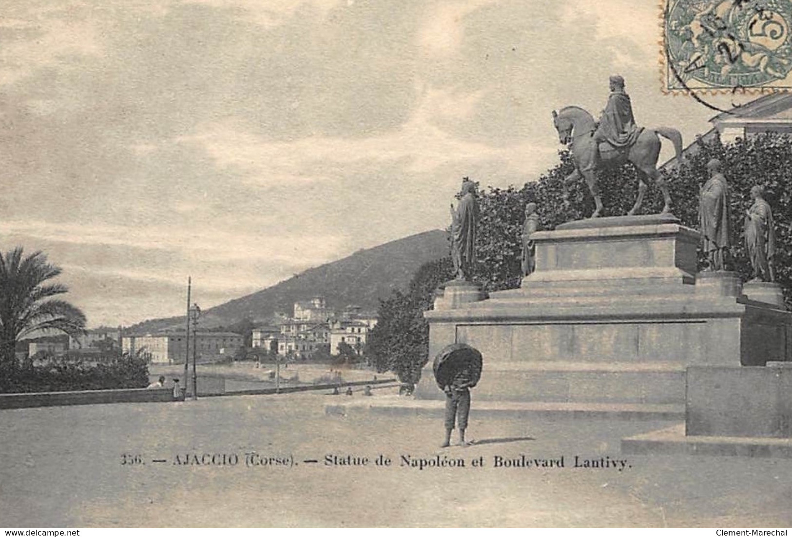 AJACCIO : Statue De Napoléon Et Boulevard Lautivy - Etat - Ajaccio