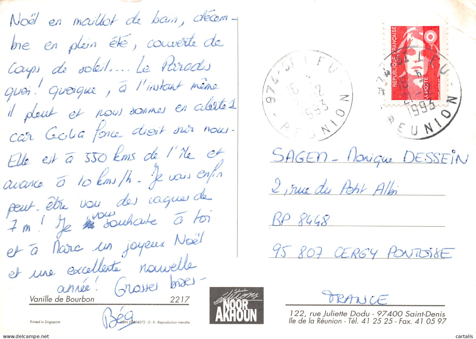 974-LA REUNION VANILLE BOURBON-N°4203-D/0087 - Sonstige & Ohne Zuordnung