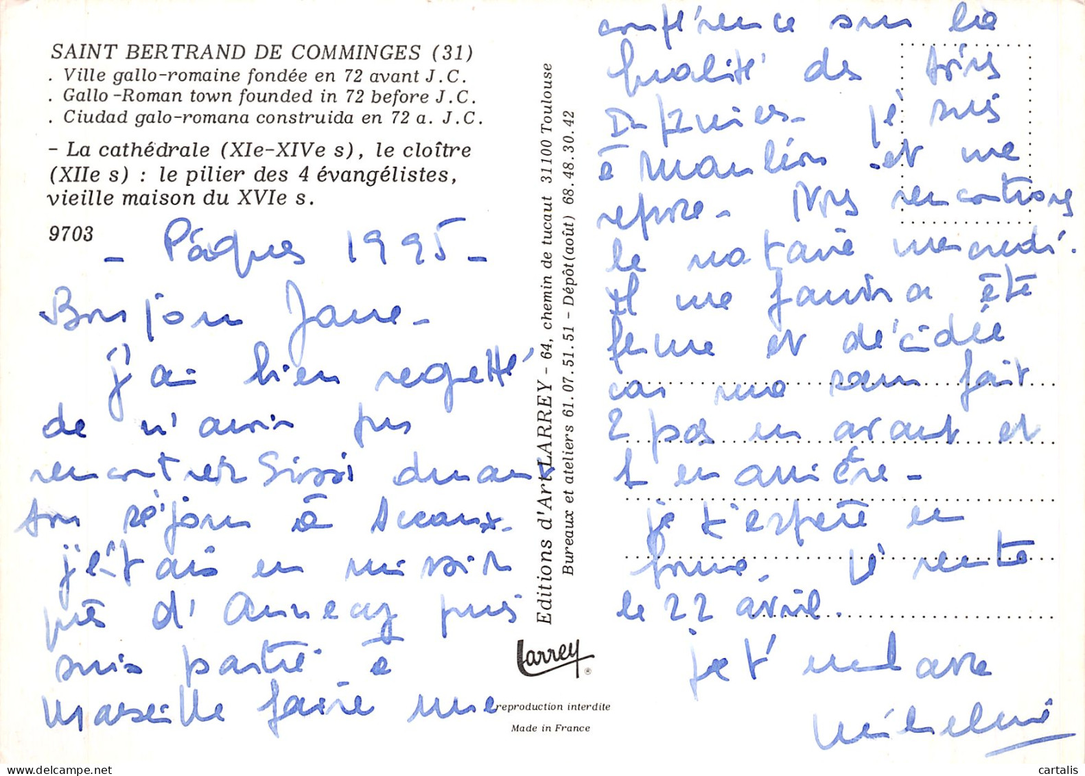 31-SAINT BERTRAND DE COMMINGES-N°4203-C/0297 - Saint Bertrand De Comminges