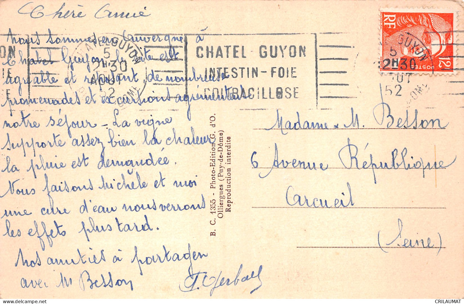 63-CHATEL GUYON-N°5149-A/0287 - Châtel-Guyon