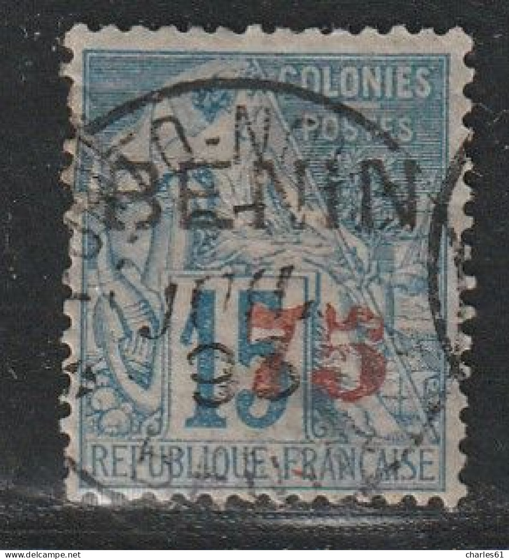 BENIN - N°15 Obl (1892) 75 Sur 15c Bleu - Signé Calves Et Autres - Oblitérés