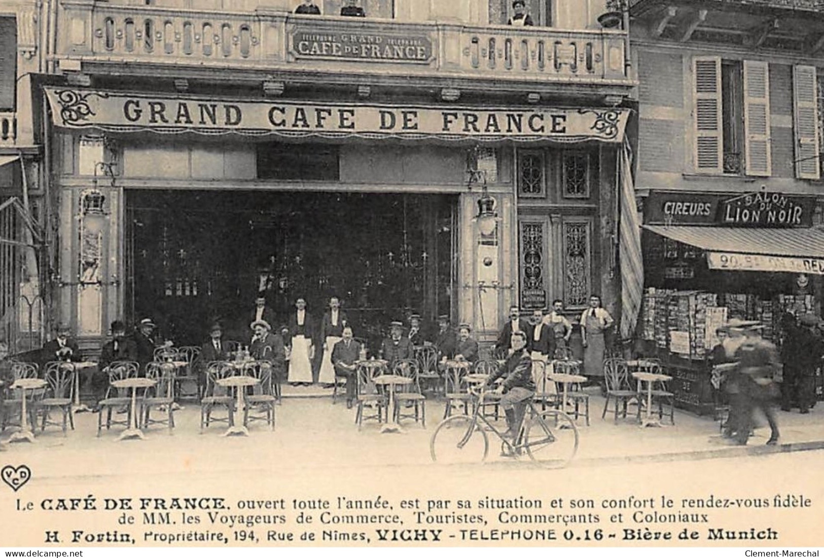 VICHY : Le Cafe De France Ouvert Toute L'année - Tres Bon Etat - Vichy