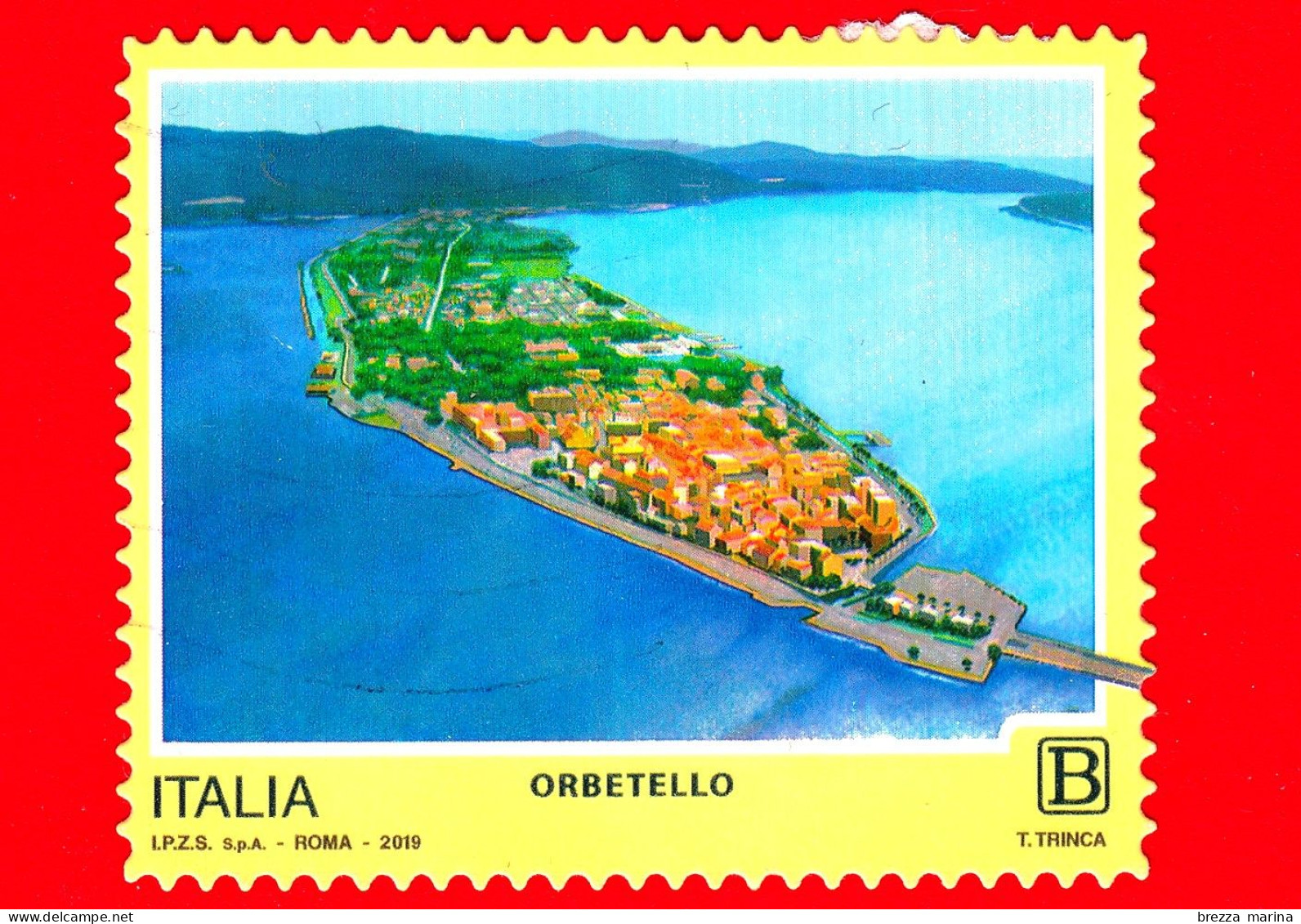 ITALIA - Usato - 2019 - Turismo – Orbetello (GR) – Toscana - Veduta Aerea - B - 2011-20: Oblitérés