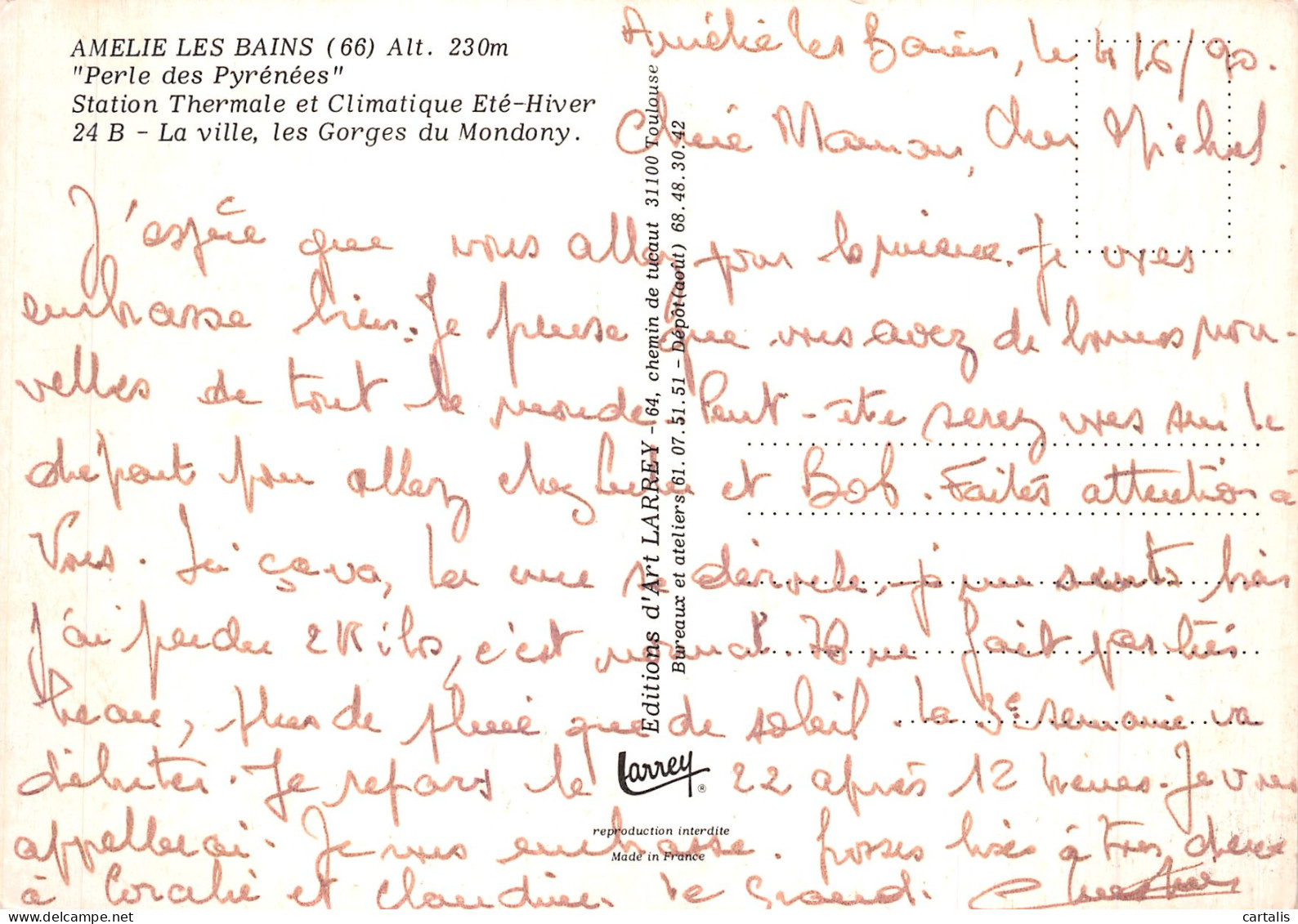 66-AMELIE LES BAINS-N°4204-C/0035 - Other & Unclassified