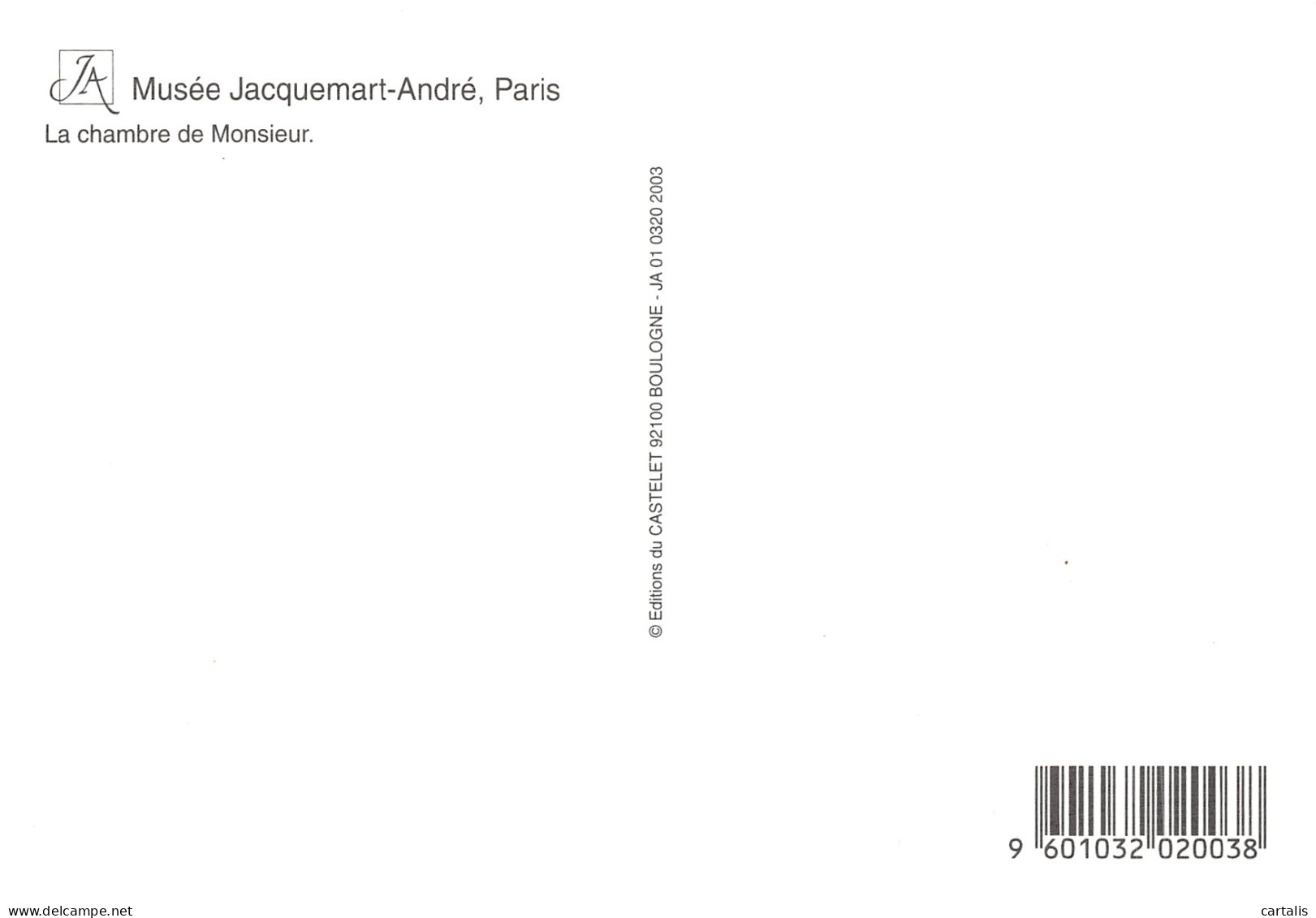 75-PARIS MUSEE JACQUEMART ANDRE-N°4204-A/0301 - Musées