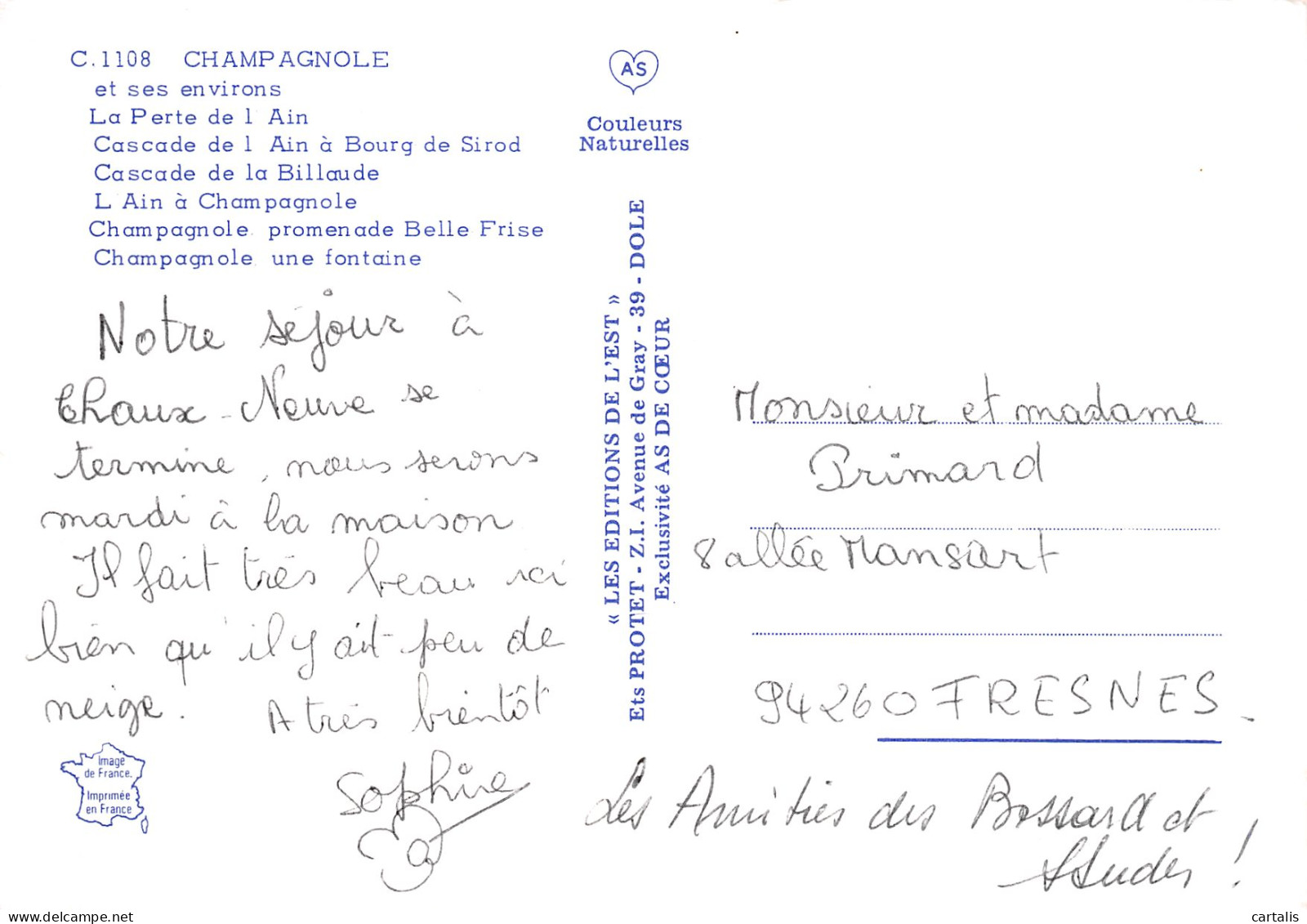 39-CHAMPAGNOLE-N°4204-A/0241 - Champagnole