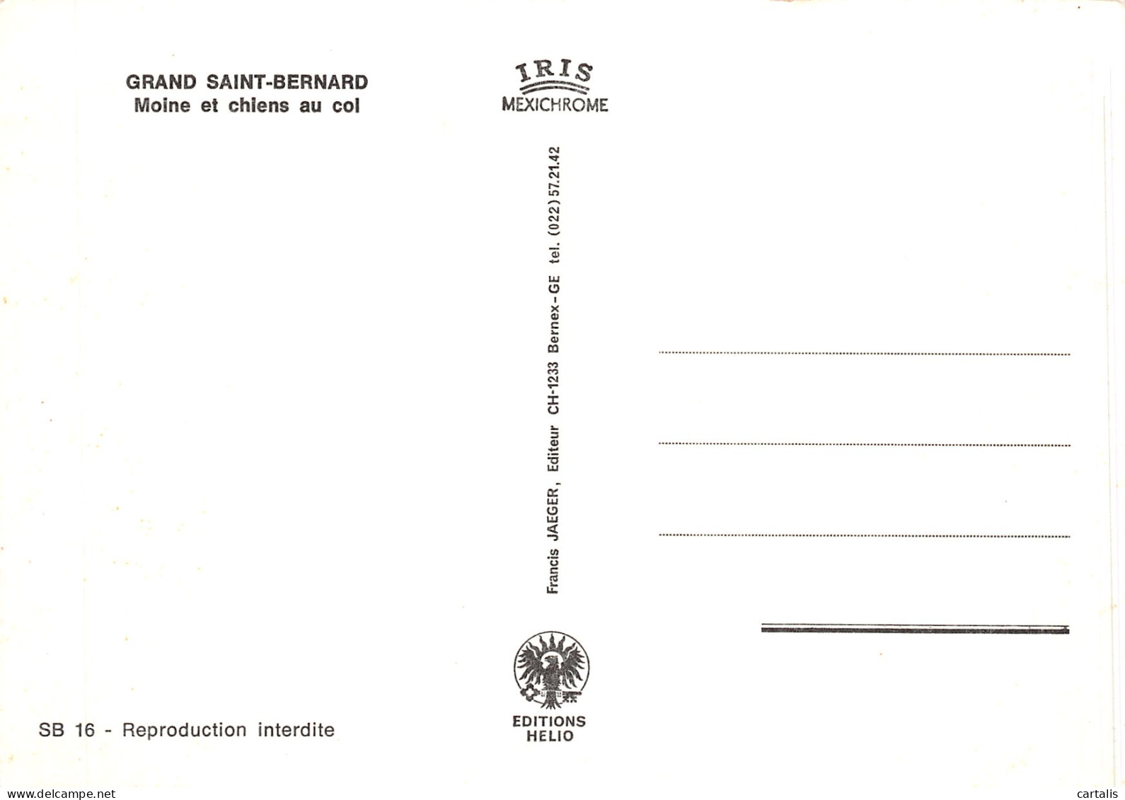 SUI-GRAND SAINT BERNARD-N°4204-A/0077 - Andere & Zonder Classificatie