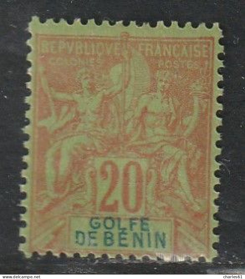 BENIN - N°26 ** (1893) 20c Brique Sur Vert - Neufs