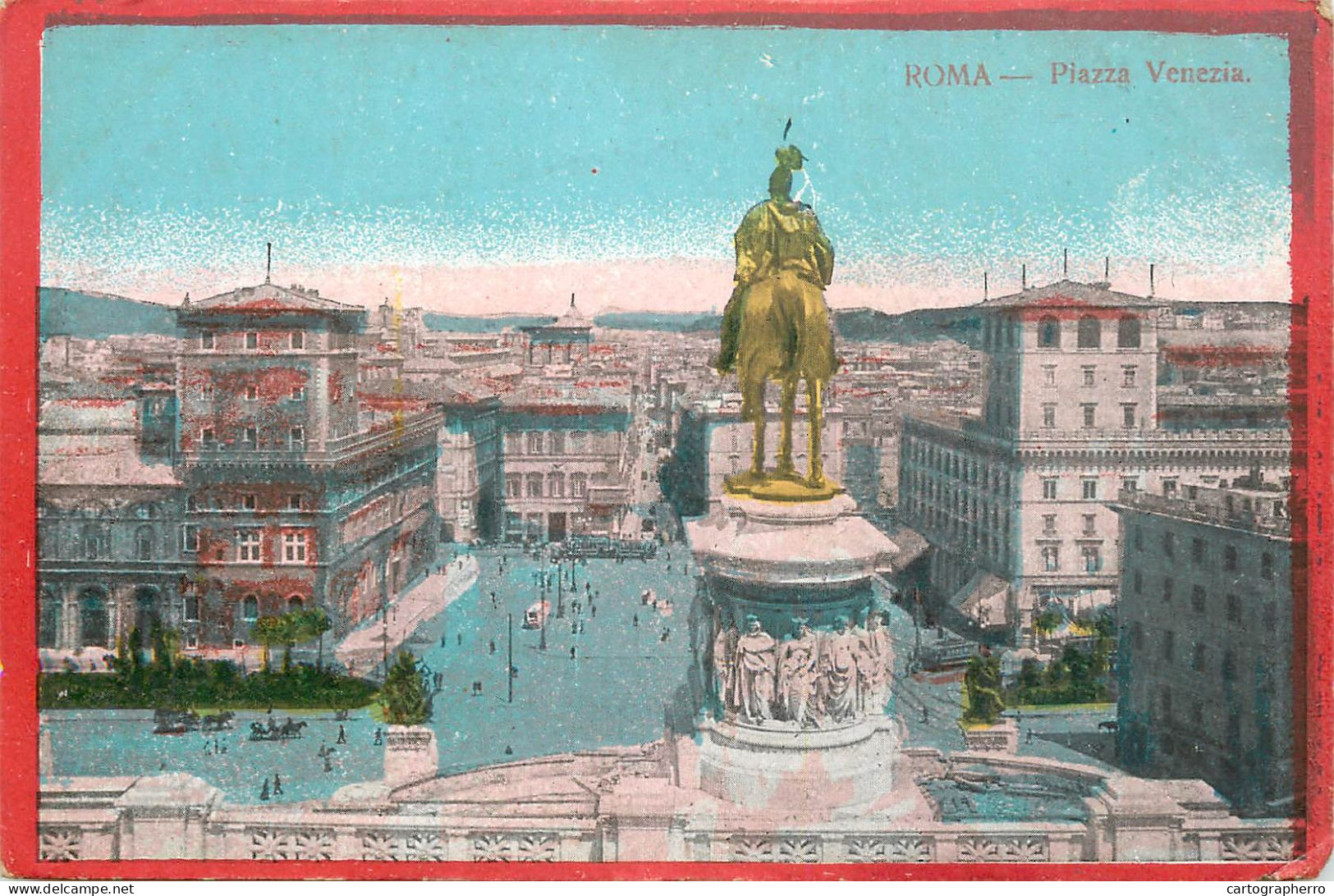 Postcard Italy Rome Piazza Venezia - Andere Monumenten & Gebouwen