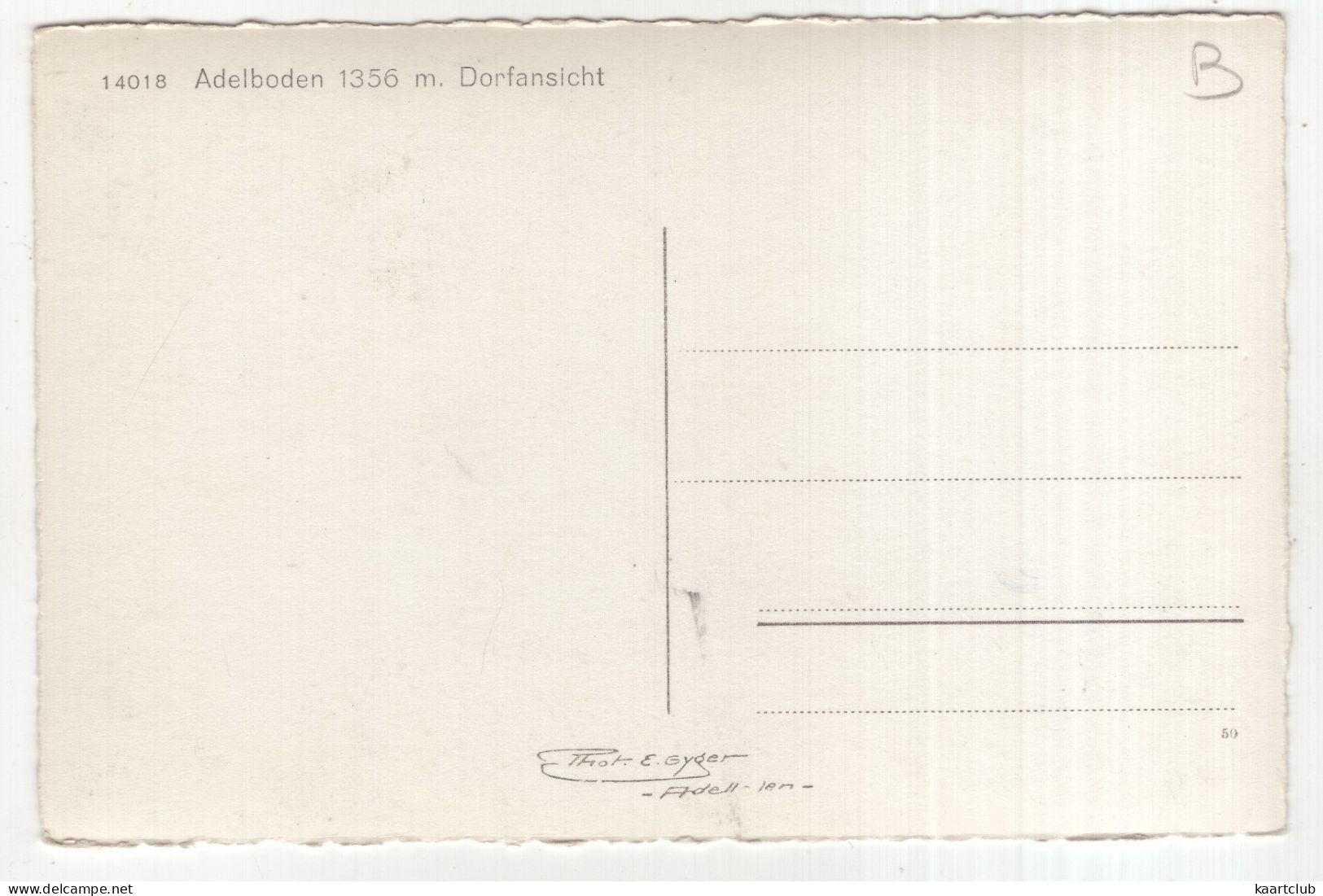 14018  Adelboden 1356 M. - Dorfansicht - (Schweiz/Suisse/Switzerland) - Adelboden
