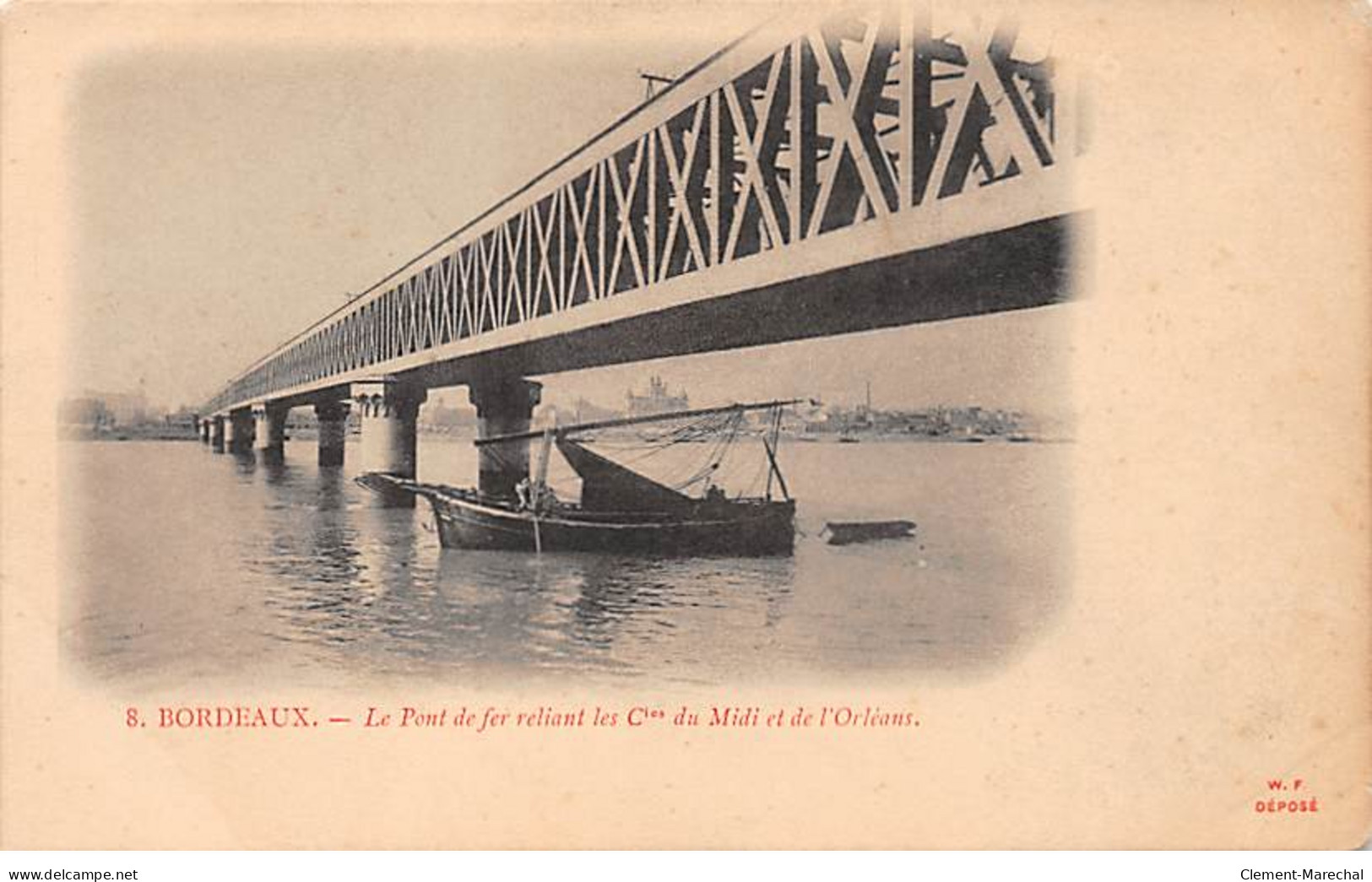 BORDEAUX - Le Pont De Fer Reliant Les Cies Du Midi Et De L'Orléans - Très Bon état - Bordeaux