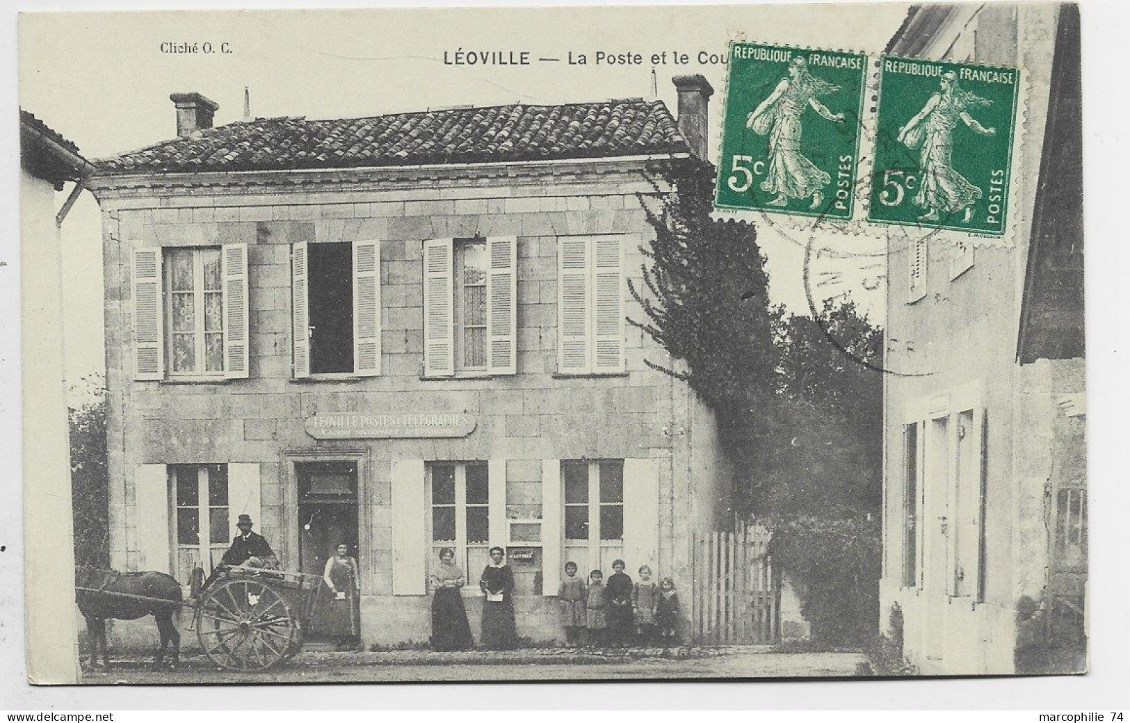 LEOVILLE  CHARENTE INFERIEURE LA POSTE - Other & Unclassified