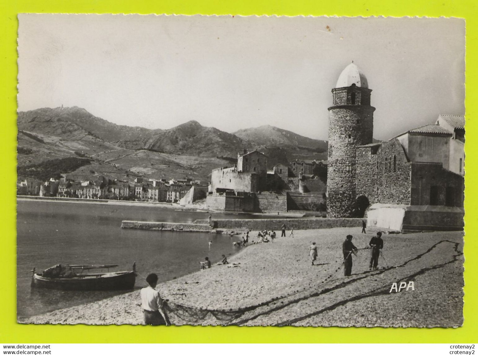 66 COLLIOURE N°3 Plage Saint St Vincent Pêcheurs Dépliant Les Filets Bateau Baignade VOIR DOS - Collioure