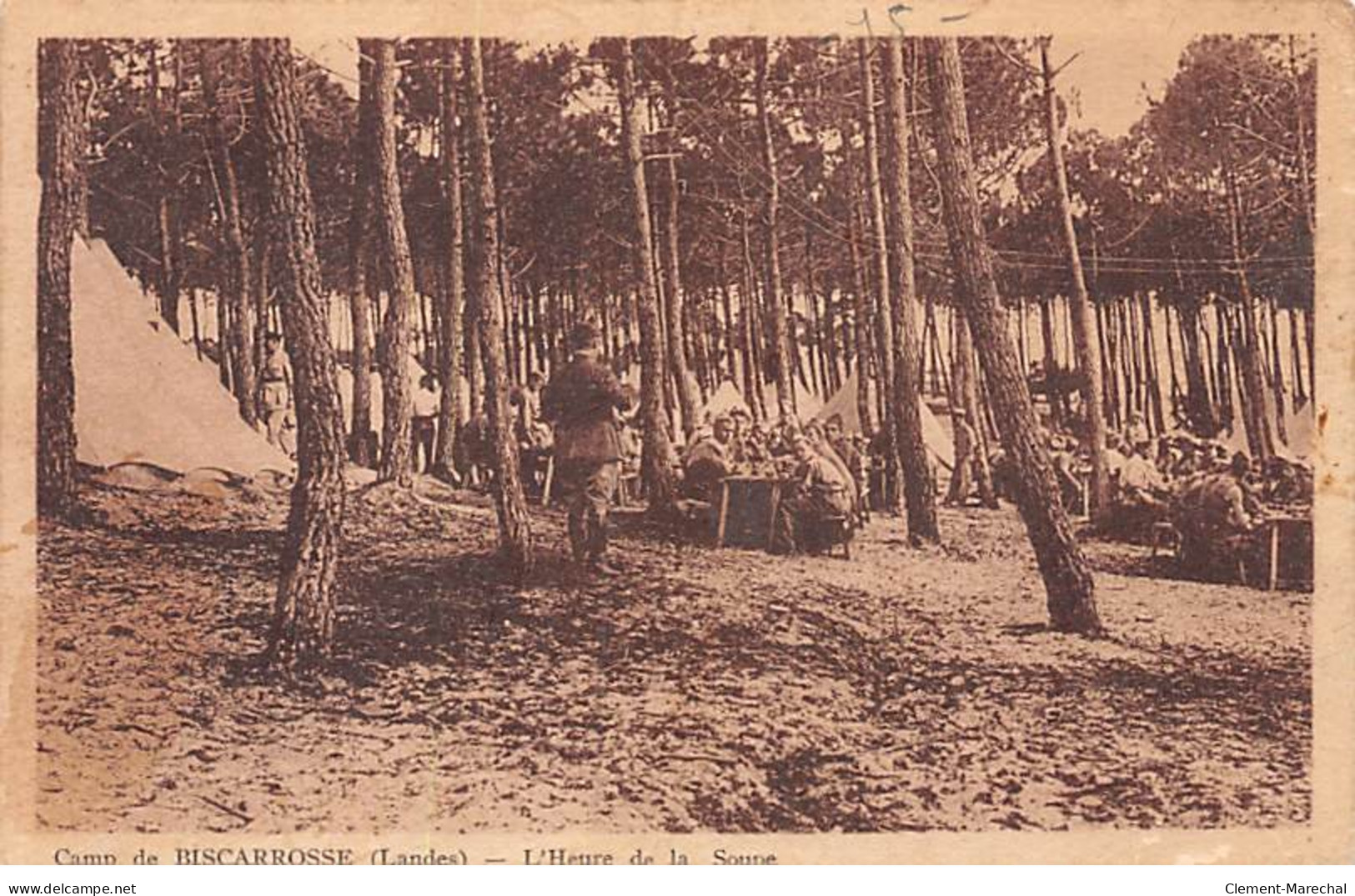 Camp De BISCAROSSE - L'Heure De La Soupe - état - Biscarrosse