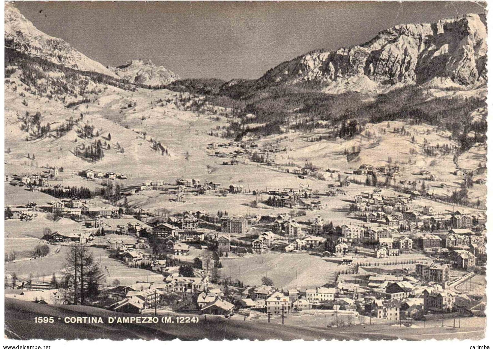 CARTOLINA CORTINA ANNULLO TARGHETTA LOTTA TUMORI - 1946-60: Marcophilie