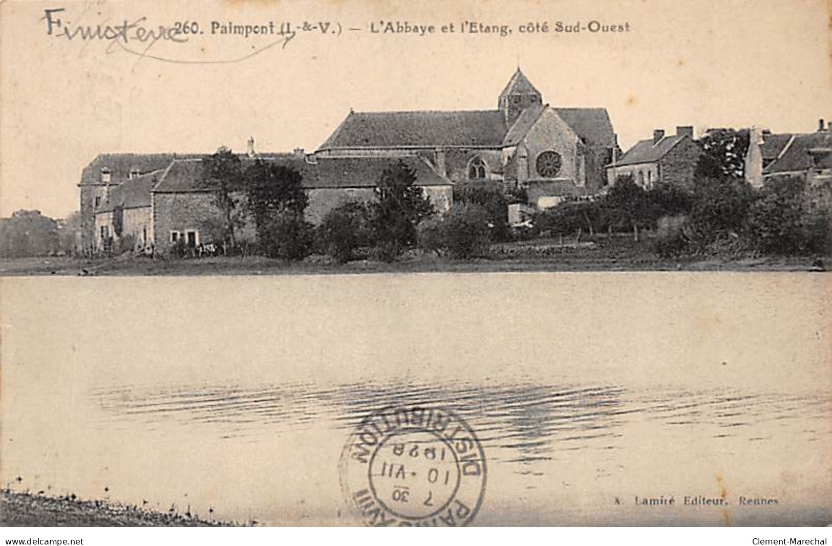 PAIMPONT - L'Abbaye Et L'Etang, Côté Sud Ouest - Très Bon état - Paimpont