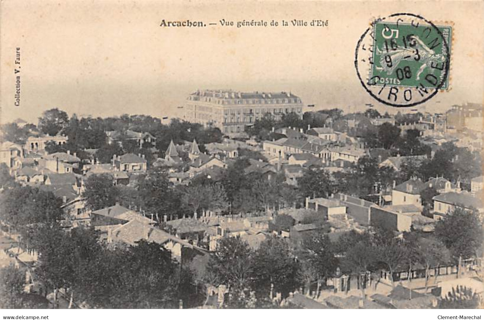 ARCACHON - Vue Générale De La Ville D'Eté - Très Bon état - Arcachon
