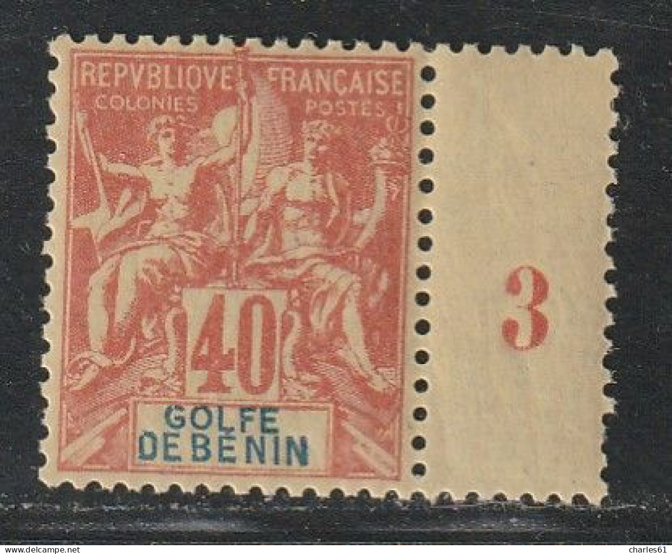 BENIN - N°29 ** (1893) 40c Orange - Unused Stamps