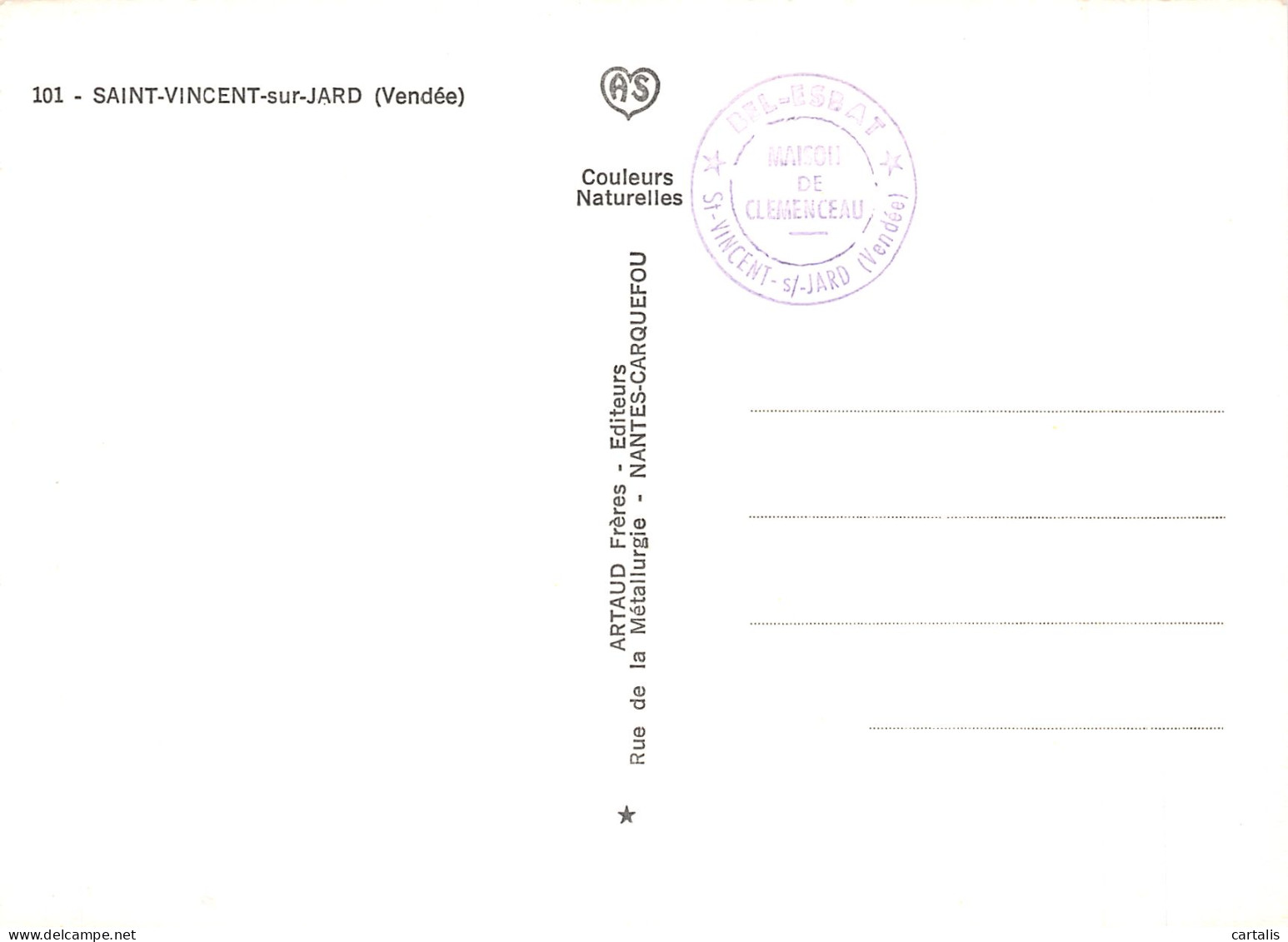 85-SAINT VINCENT SUR JARD-N°4205-B/0297 - Other & Unclassified